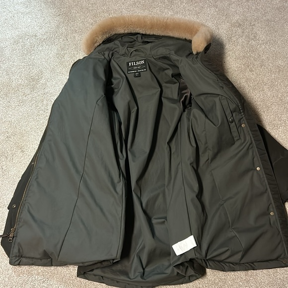 FILSON ‘Northwest’ Goose Down Parka, Shearling Trim, Size XL, PERFECT CONDITION - Picture 12 of 17